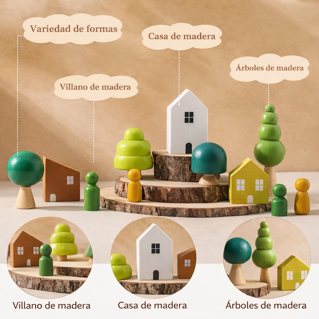 Juego de Equilibrio de Madera ·Animales y Verduras·