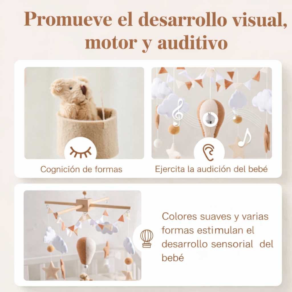 Móvil Sensorial ·Estrellas y Figuras·