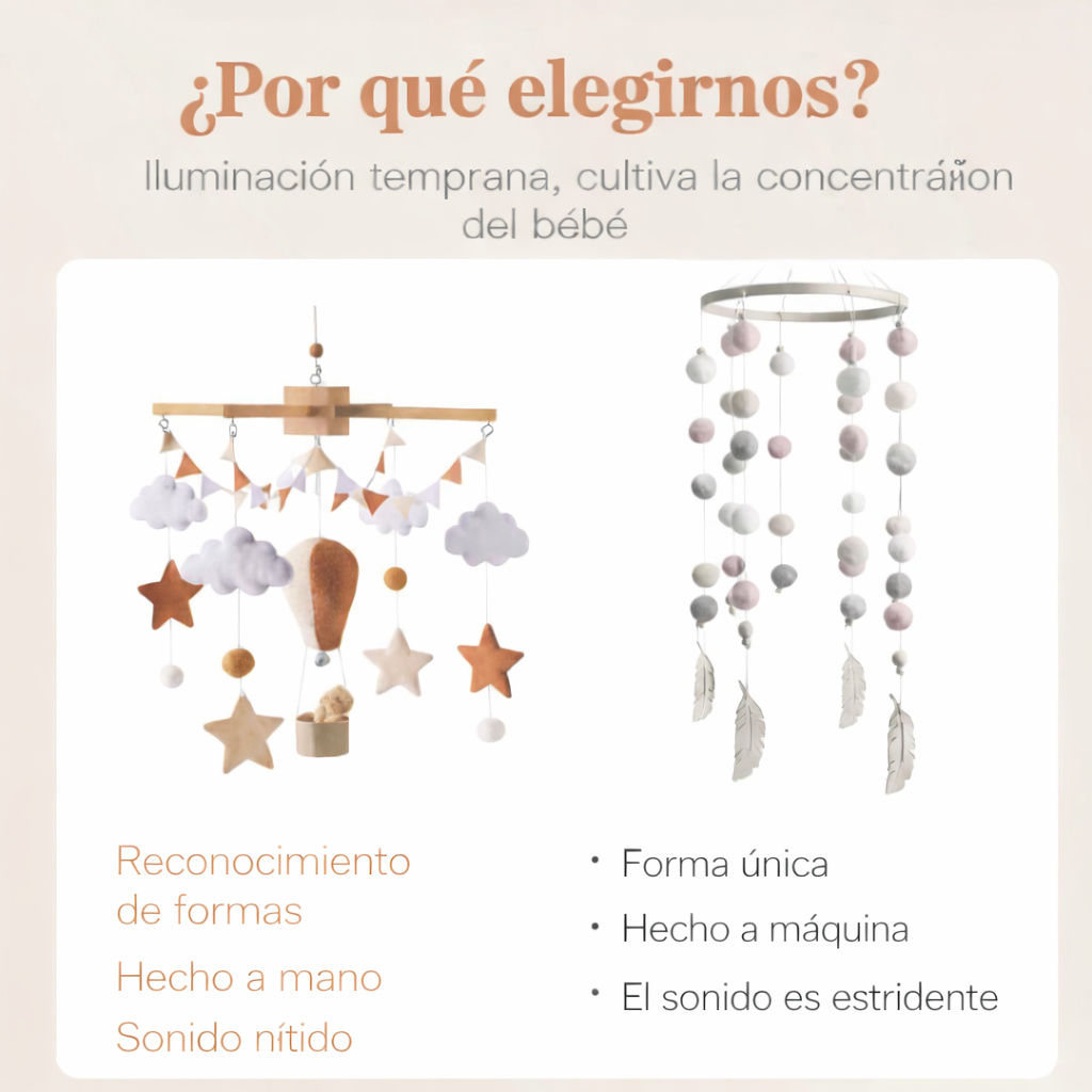 Móvil Sensorial ·Estrellas y Figuras·