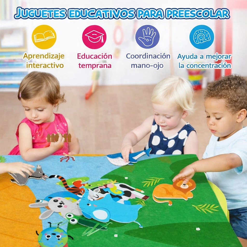 Mural Educativo Infantil ·Animales·