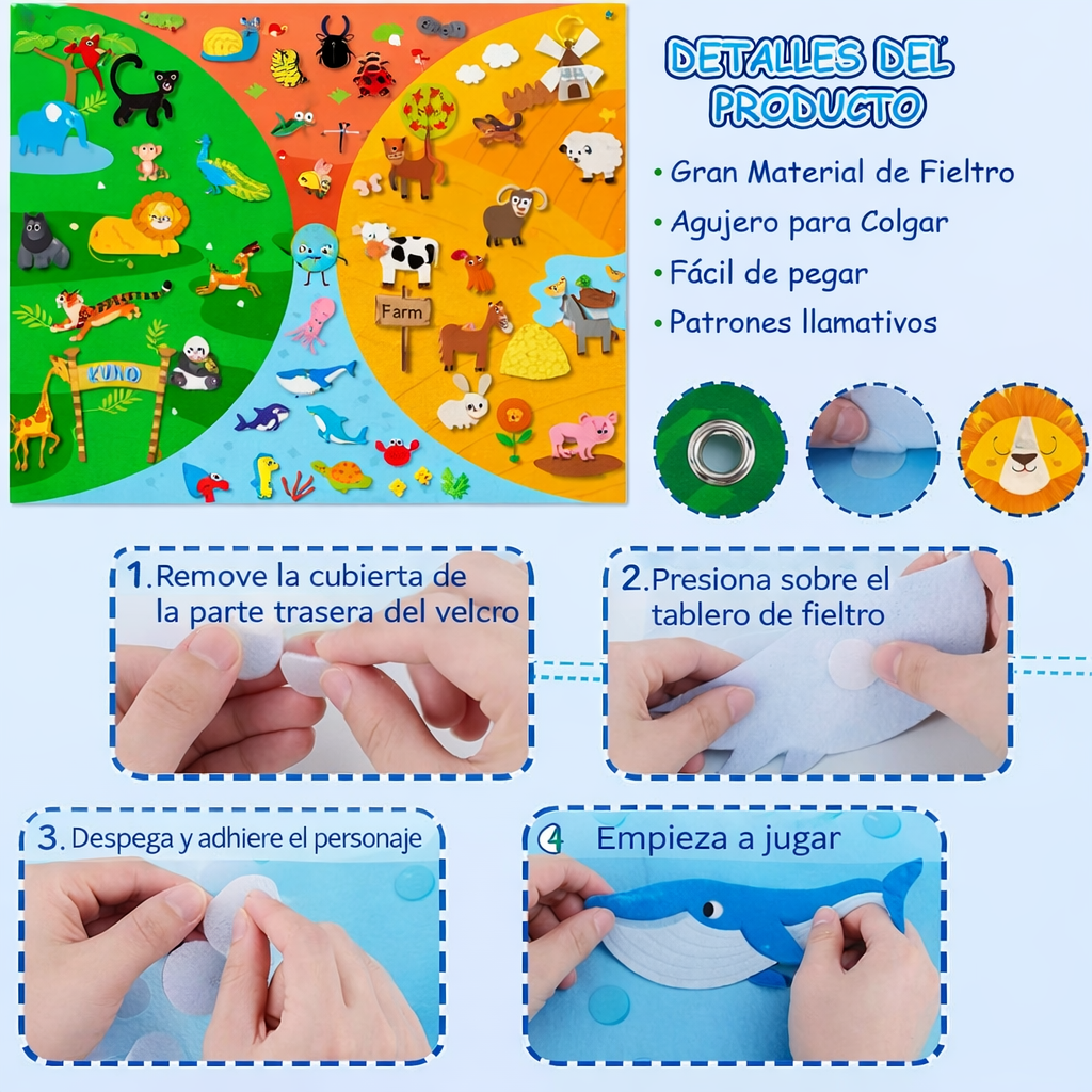 Mural Educativo Infantil ·Animales·