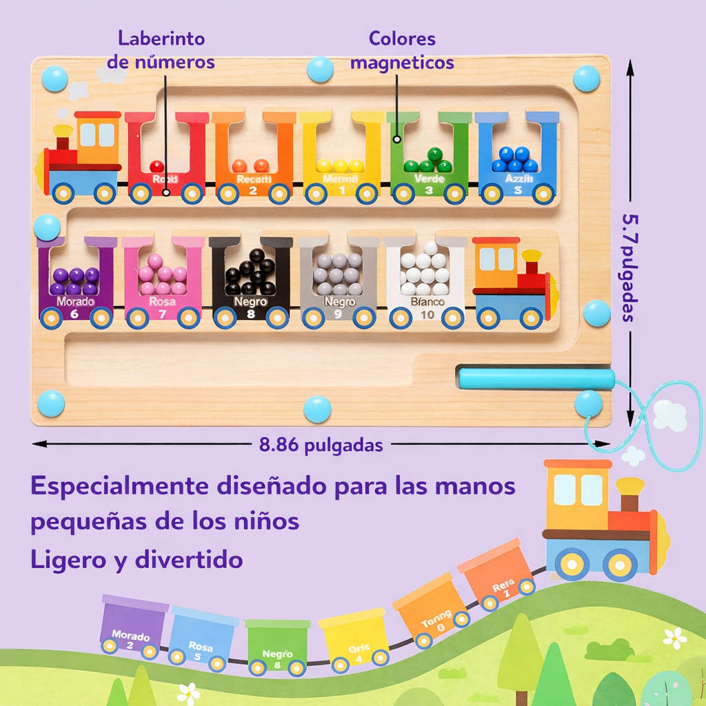 Tablero Tren Magnético ·Colores·