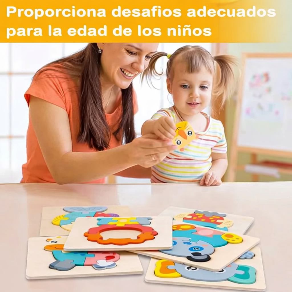 Rompecabezas de Madera ·Animales·