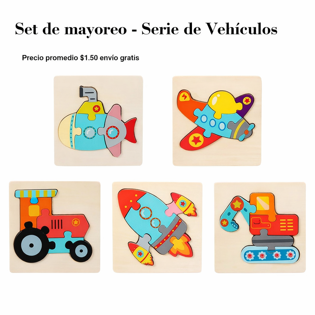 Rompecabezas de Madera ·Animales·