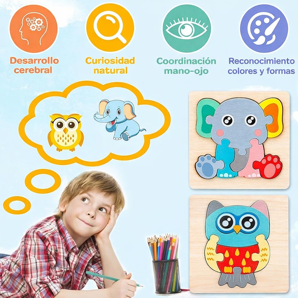 Rompecabezas de Madera ·Animales·