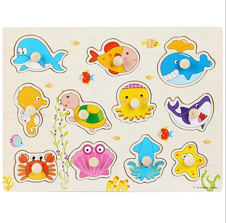 Puzle de Encastre ·Abecedario, Números y Animales·