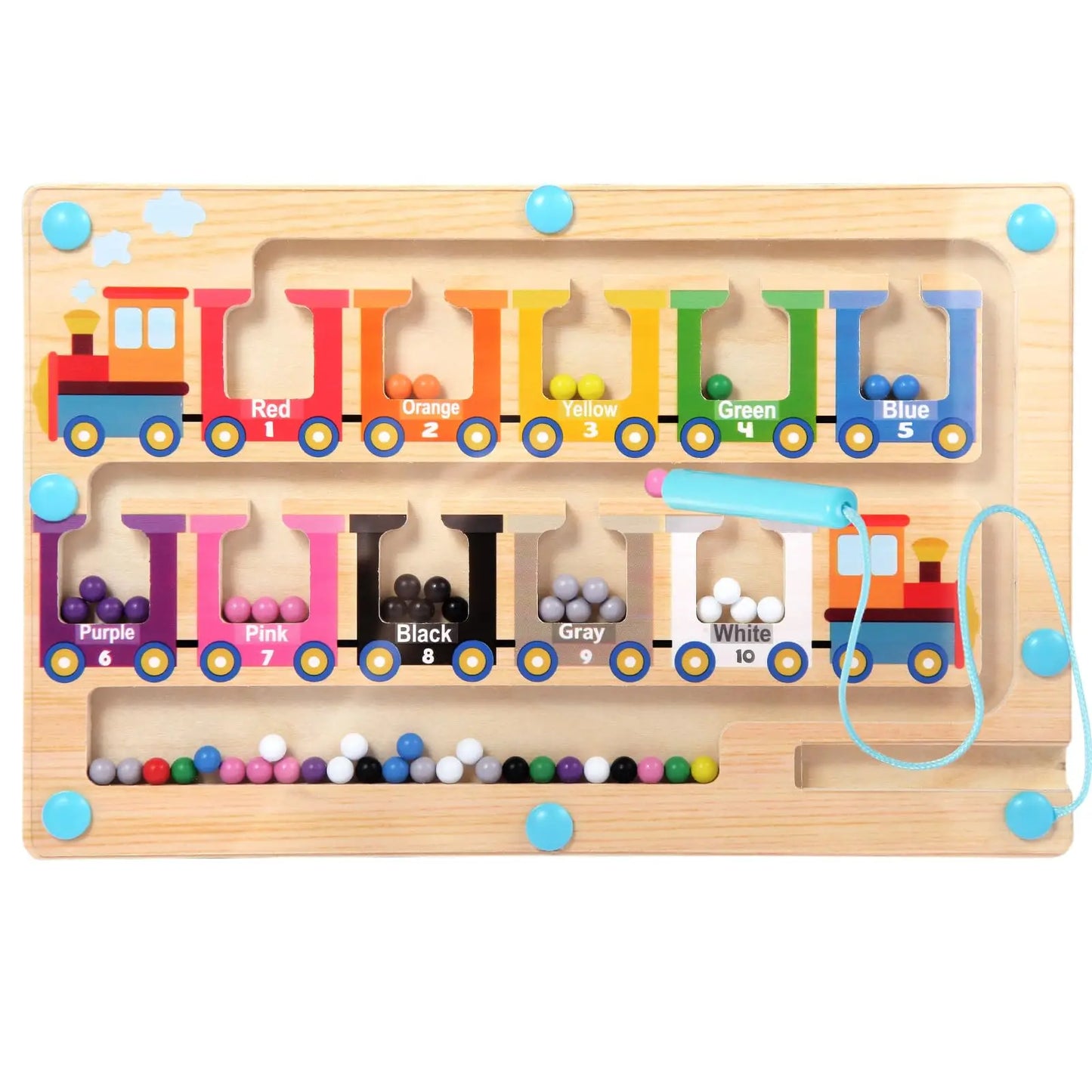 Tablero Tren Magnético ·Colores·